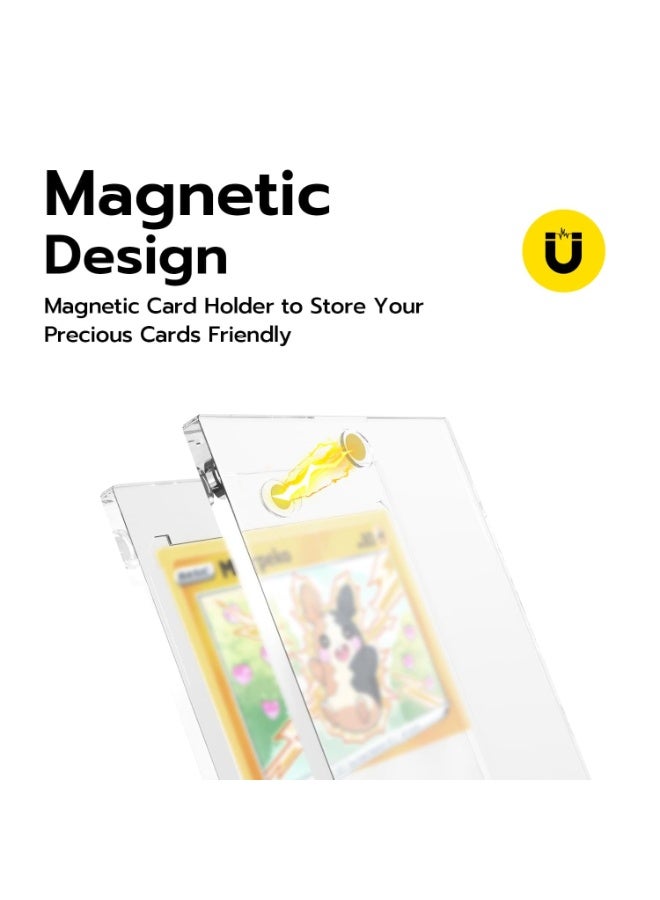 10Pack 35PT Magnetic Card Case, Hard Protective Game Card Storage with UV Protection Transparent Protector Display Case for Game Cards MTG Cards - Image 2